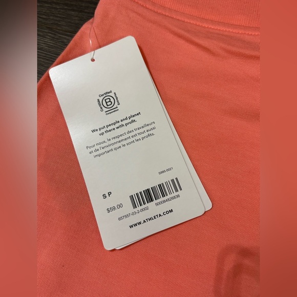 *NWT* ATHLETA Balance 4” Shortie - Coral - Picture 7 of 7